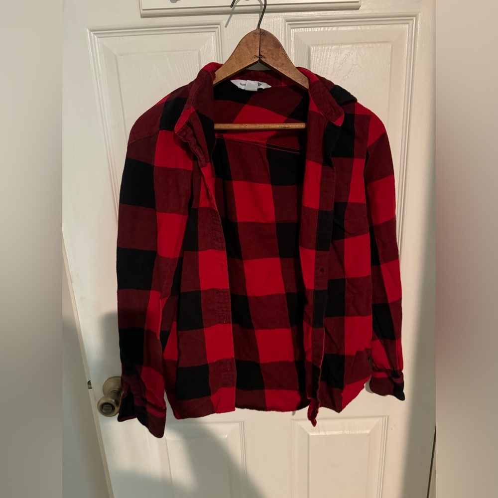❤️🖤Old Navy Red/Black Plaid Flannel